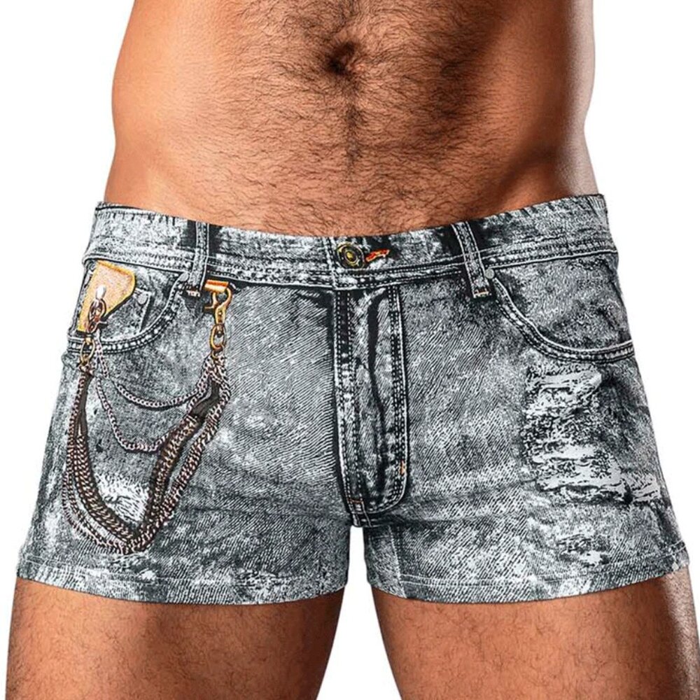 Dirty Denim Mini Short For Men